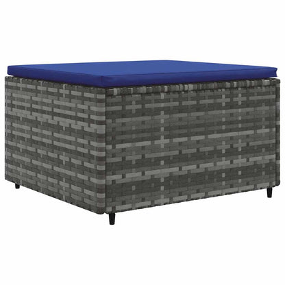 Set Divani da Giardino 7 pz con Cuscini in Polyrattan Grigio | homemem39