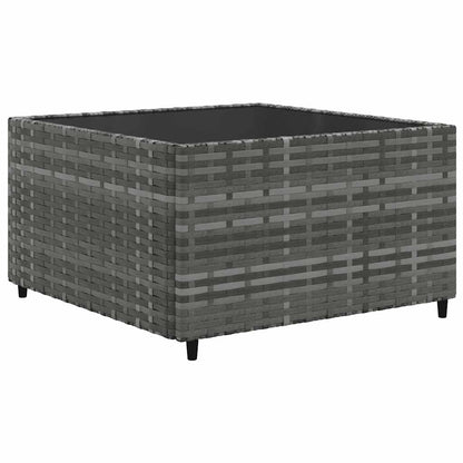 Set Divani da Giardino 7 pz con Cuscini in Polyrattan Grigio - homemem39