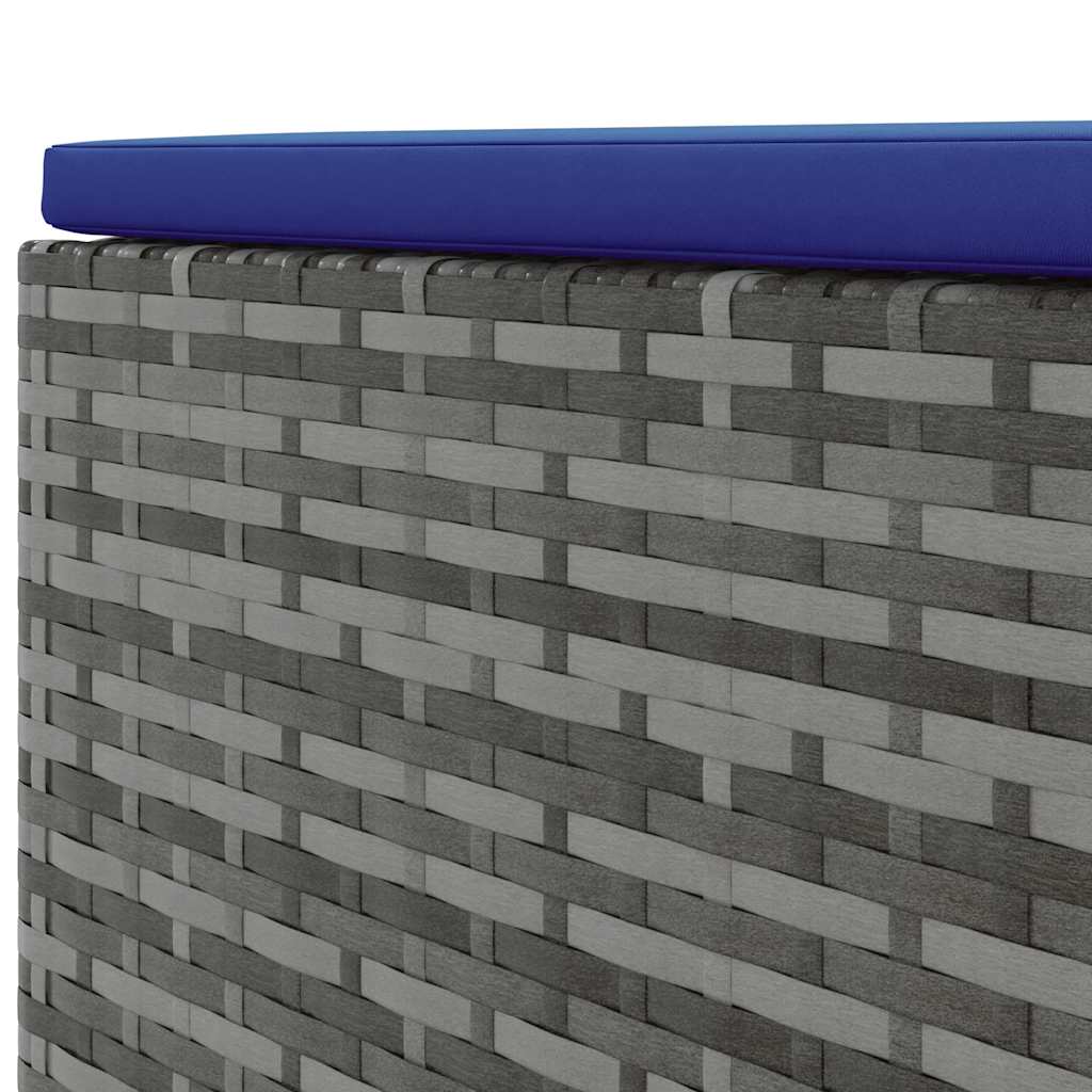 Set Divani da Giardino 7 pz con Cuscini in Polyrattan Grigio | homemem39