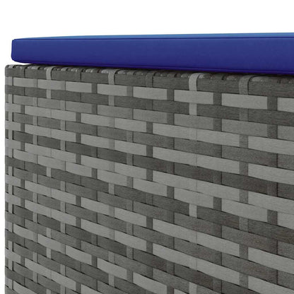 Set Divani da Giardino 7 pz con Cuscini in Polyrattan Grigio - homemem39