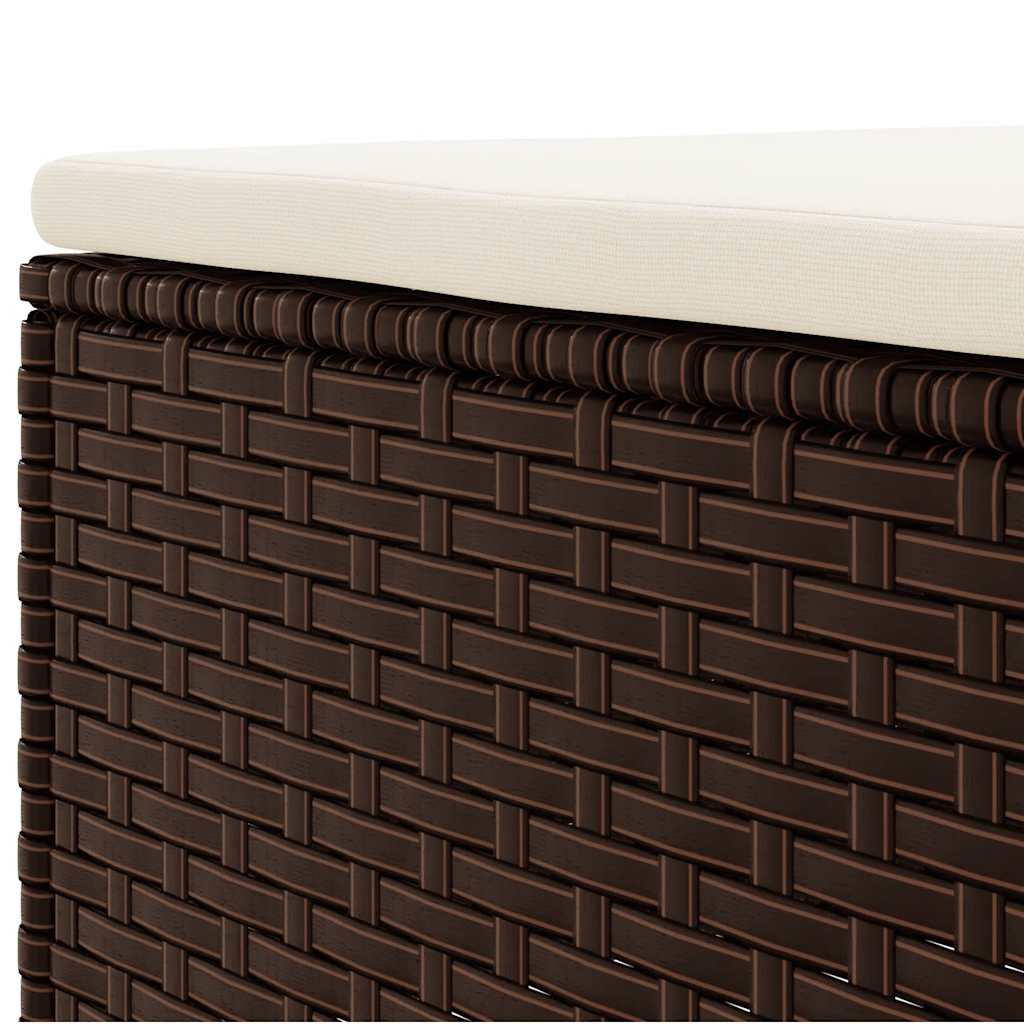 Set Divani da Giardino 7 pz con Cuscini in Polyrattan Marrone | homemem39