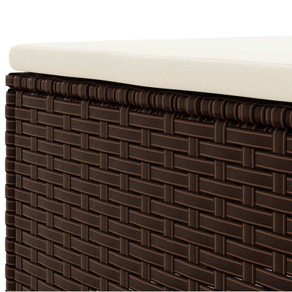 Set Divani da Giardino 7 pz con Cuscini in Polyrattan Marrone | homemem39