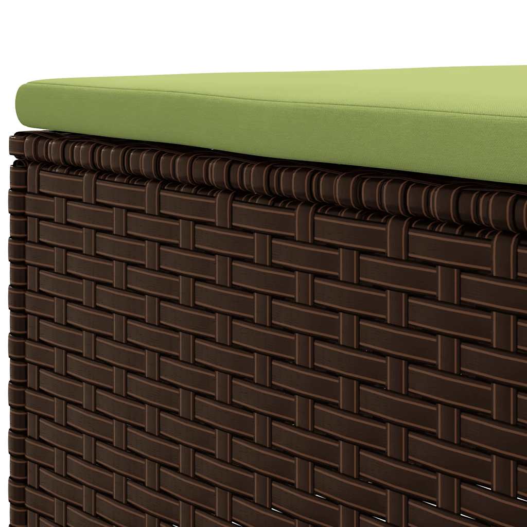 Set Divani da Giardino 7 pz con Cuscini in Polyrattan Marrone | homemem39