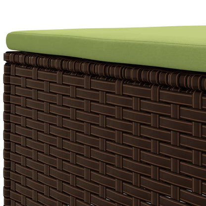 Set Divani da Giardino 7 pz con Cuscini in Polyrattan Marrone | homemem39