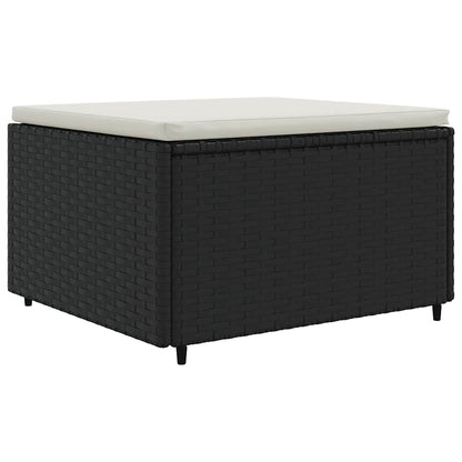 Set Mobili da Giardino con Cuscini 8 pz Nero in Polyrattan | homemem39