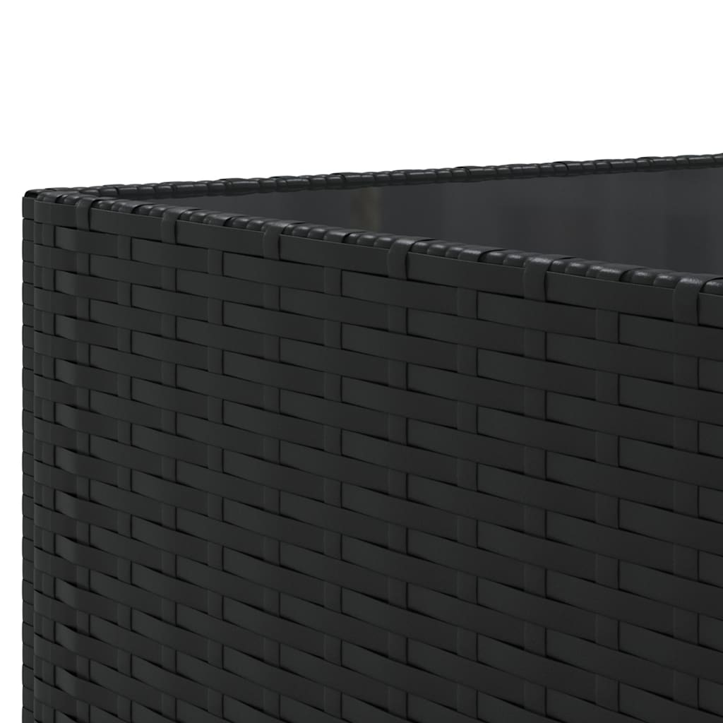 Set Mobili da Giardino con Cuscini 8 pz Nero in Polyrattan | homemem39