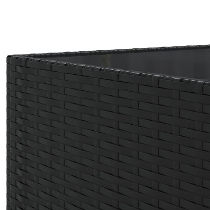 Set Mobili da Giardino con Cuscini 8 pz Nero in Polyrattan | homemem39