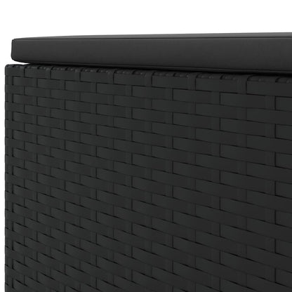 Set Mobili da Giardino con Cuscini 8 pz Nero in Polyrattan | homemem39