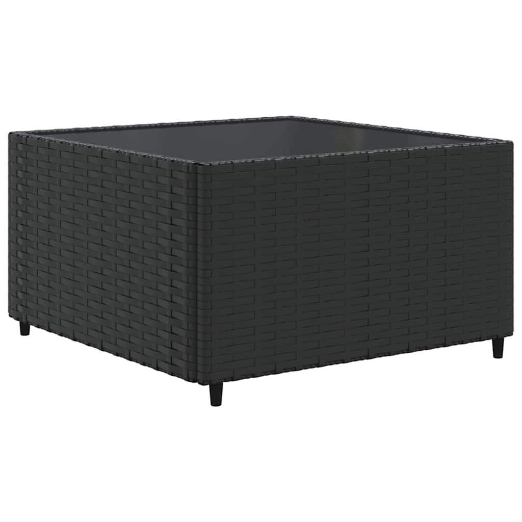 Set Mobili da Giardino con Cuscini 8 pz Nero in Polyrattan | homemem39