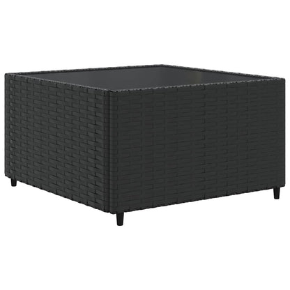 Set Mobili da Giardino con Cuscini 8 pz Nero in Polyrattan - homemem39