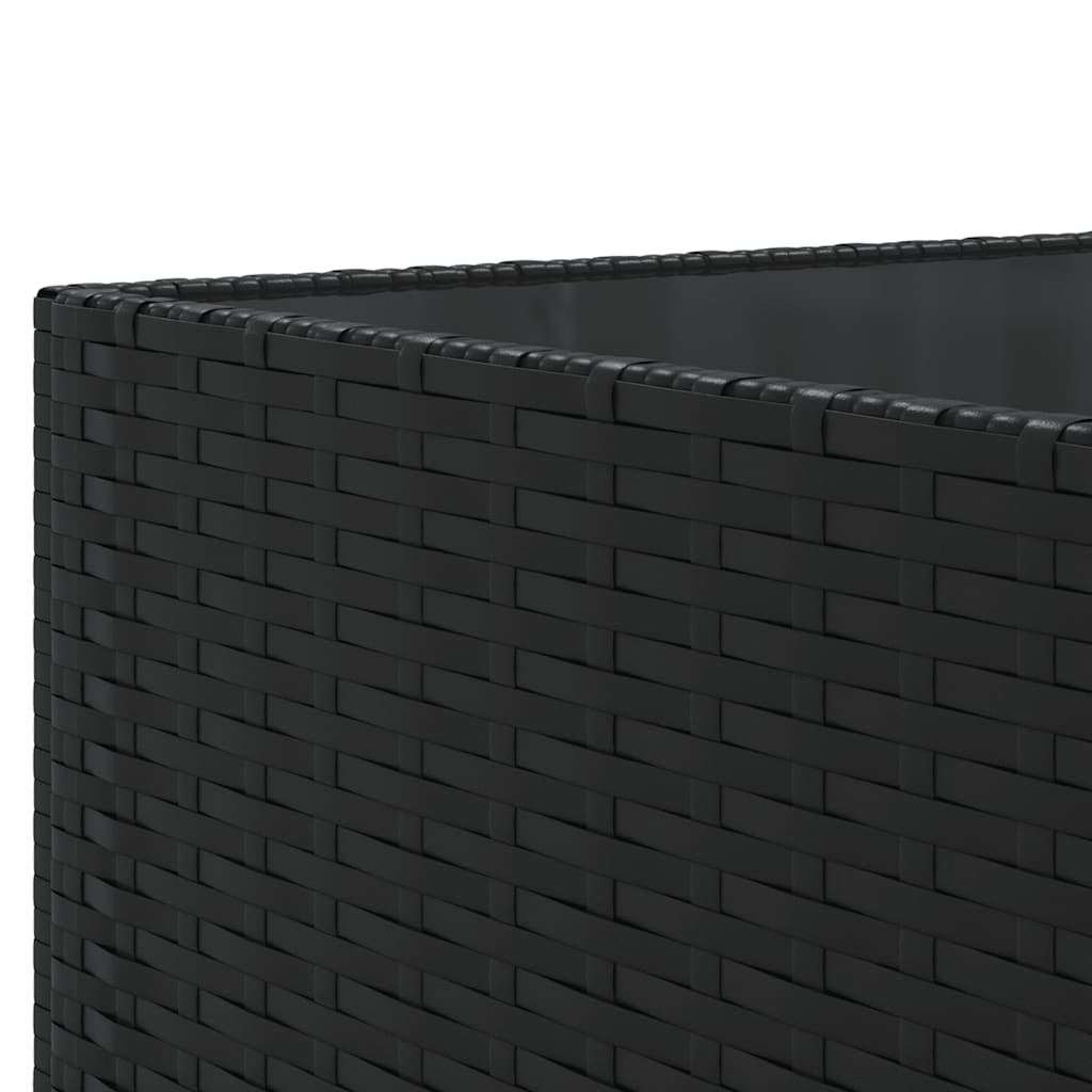Set Mobili da Giardino con Cuscini 8 pz Nero in Polyrattan | homemem39