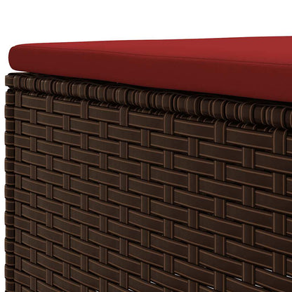 Set Divani da Giardino 8 pz con Cuscini in Polyrattan Marrone | homemem39