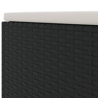Set Mobili da Giardino 6 pz con Cuscini in Polyrattan Nero | homemem39