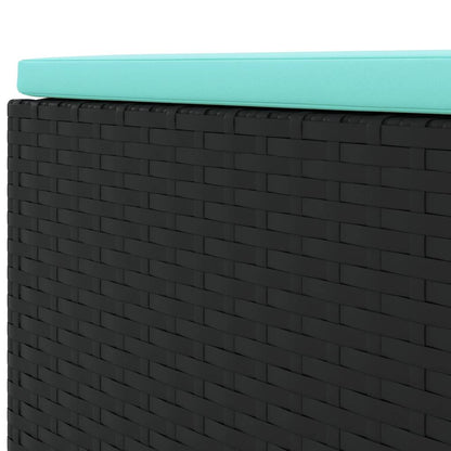 Set Mobili da Giardino 6 pz con Cuscini in Polyrattan Nero | homemem39