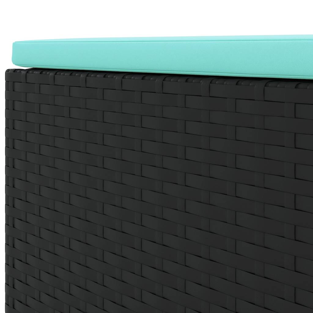 Set Mobili da Giardino 6 pz con Cuscini in Polyrattan Nero - homemem39