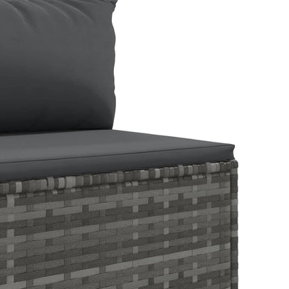 Set Divani da Giardino 11 pz con Cuscini in Polyrattan Grigio | homemem39