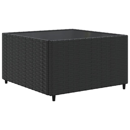 Set Mobili da Giardino 11 pz con Cuscini in Polyrattan Nero - homemem39