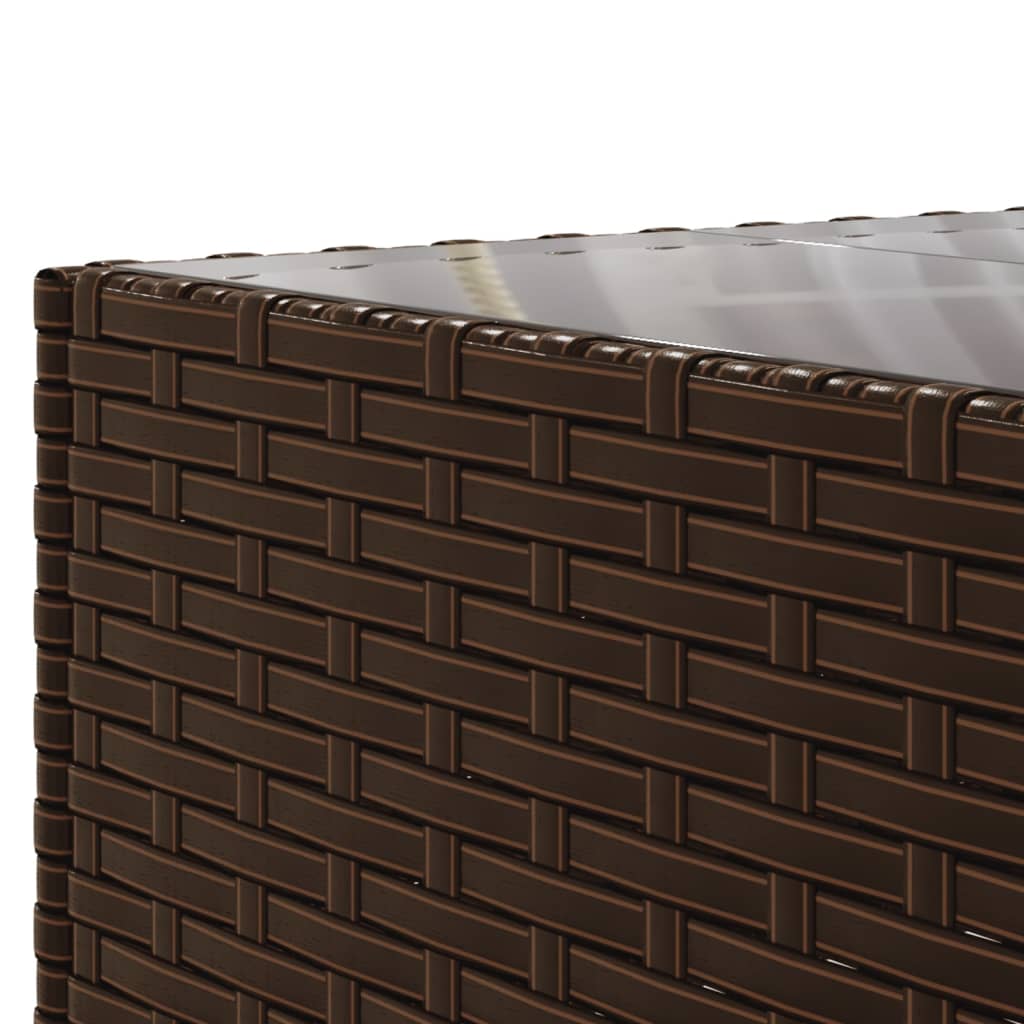 Set Divani da Giardino 10pz con Cuscini in Polyrattan Marrone | homemem39