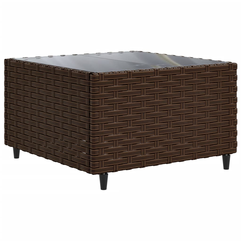 Set Divani da Giardino 11 pz con Cuscini Polyrattan Marrone