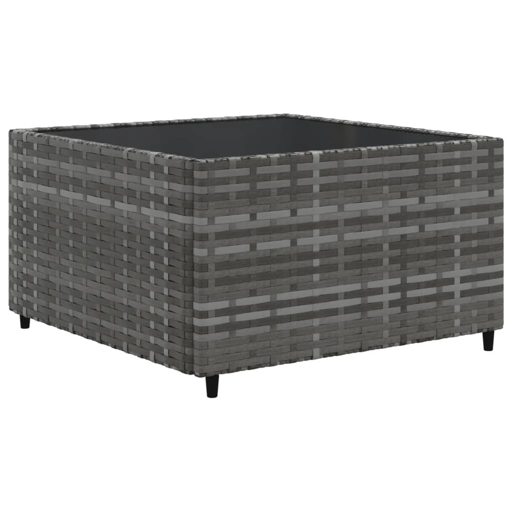 Set Divani da Giardino 11 pz con Cuscini in Polyrattan Grigio