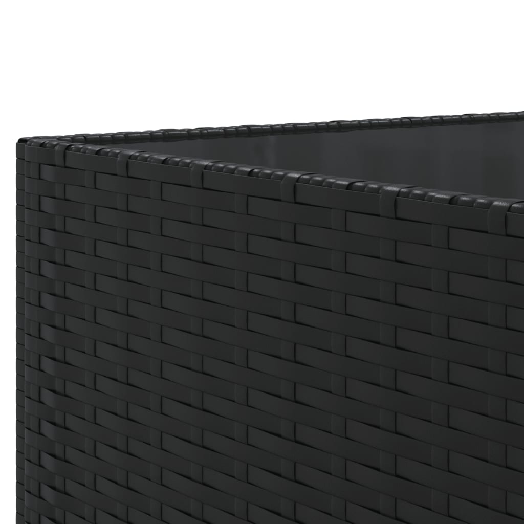 Set Divani da Giardino 11 pz con Cuscini in Polyrattan Nero | homemem39