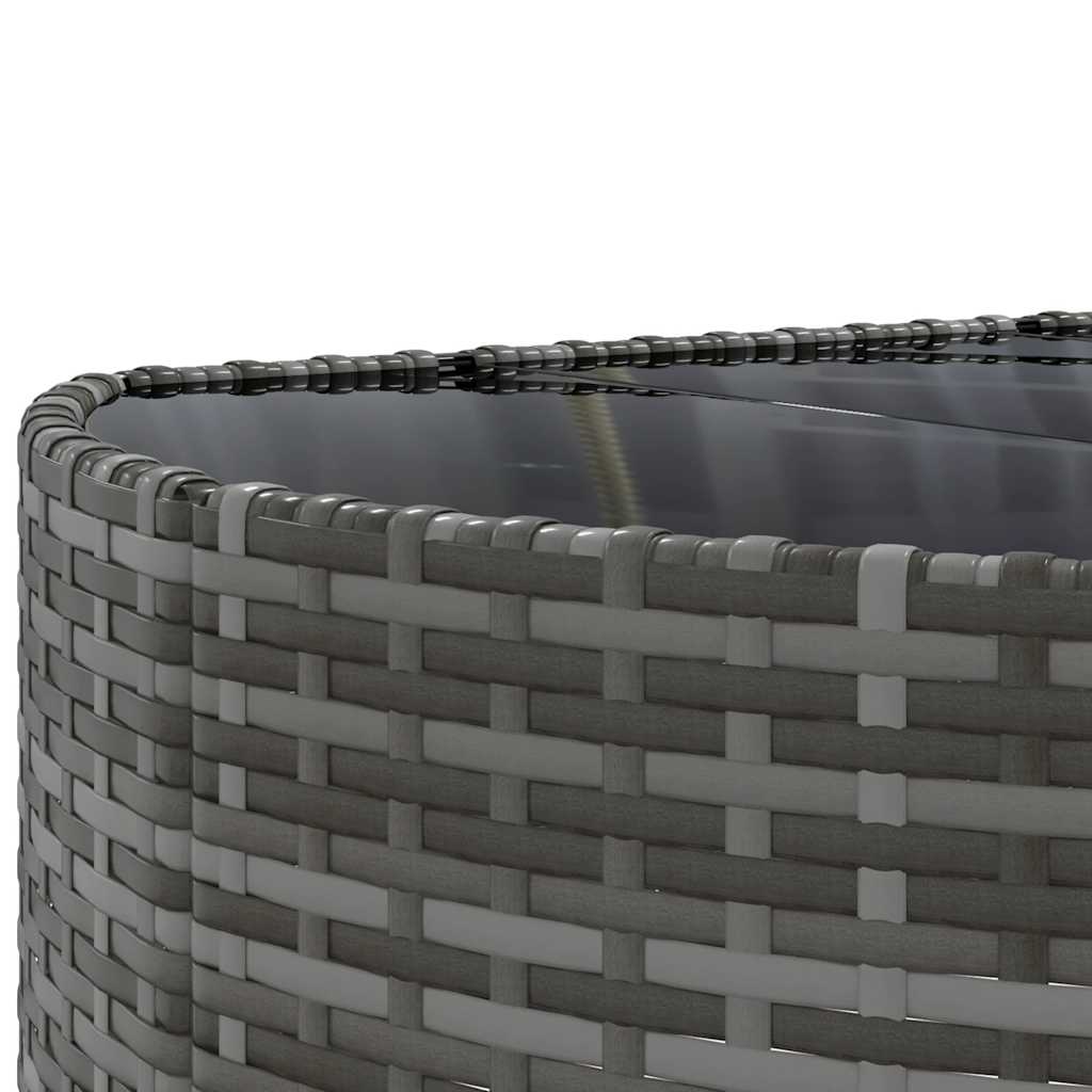 Set Divani da Giardino 4 pz con Cuscini in Polyrattan Grigio | homemem39
