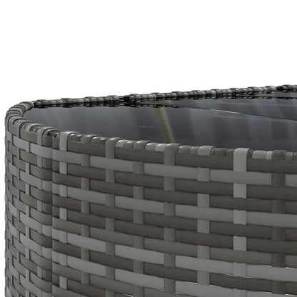 Set Divani da Giardino 4 pz con Cuscini in Polyrattan Grigio - homemem39