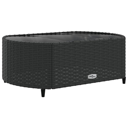 Set Divani da Giardino 4 pz con Cuscini Nero in Polyrattan - homemem39