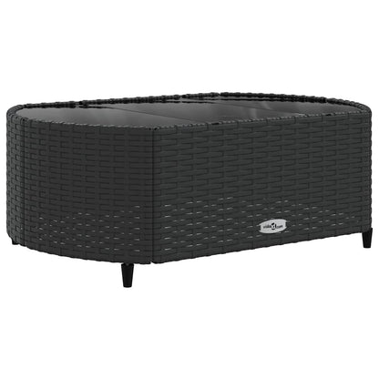 Set Divani da Giardino con Cuscini 7pz Nero Polyrattan | homemem39