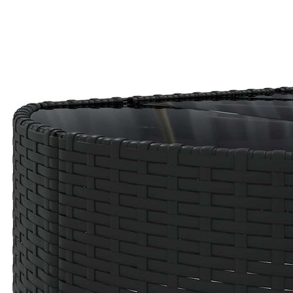 Set Divani da Giardino con Cuscini 7pz Nero Polyrattan | homemem39