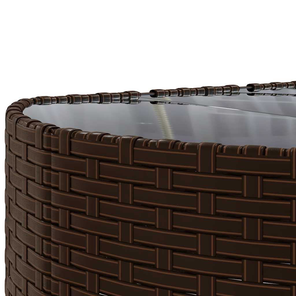 Set Divani da Giardino 10pz con Cuscini in Polyrattan Marrone | homemem39