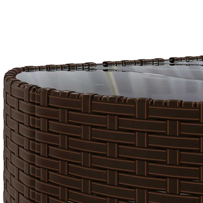 Set Divani da Giardino 10pz con Cuscini in Polyrattan Marrone | homemem39