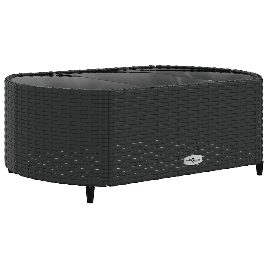 Set Divano da Giardino 6 pz con Cuscini Nero in Polyrattan | homemem39