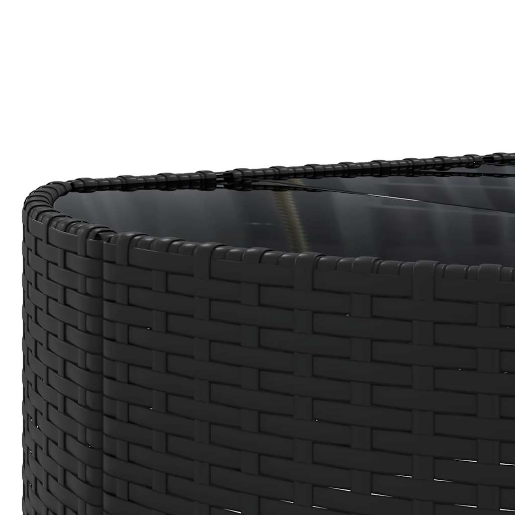 Set Divano da Giardino 6 pz con Cuscini Nero in Polyrattan | homemem39