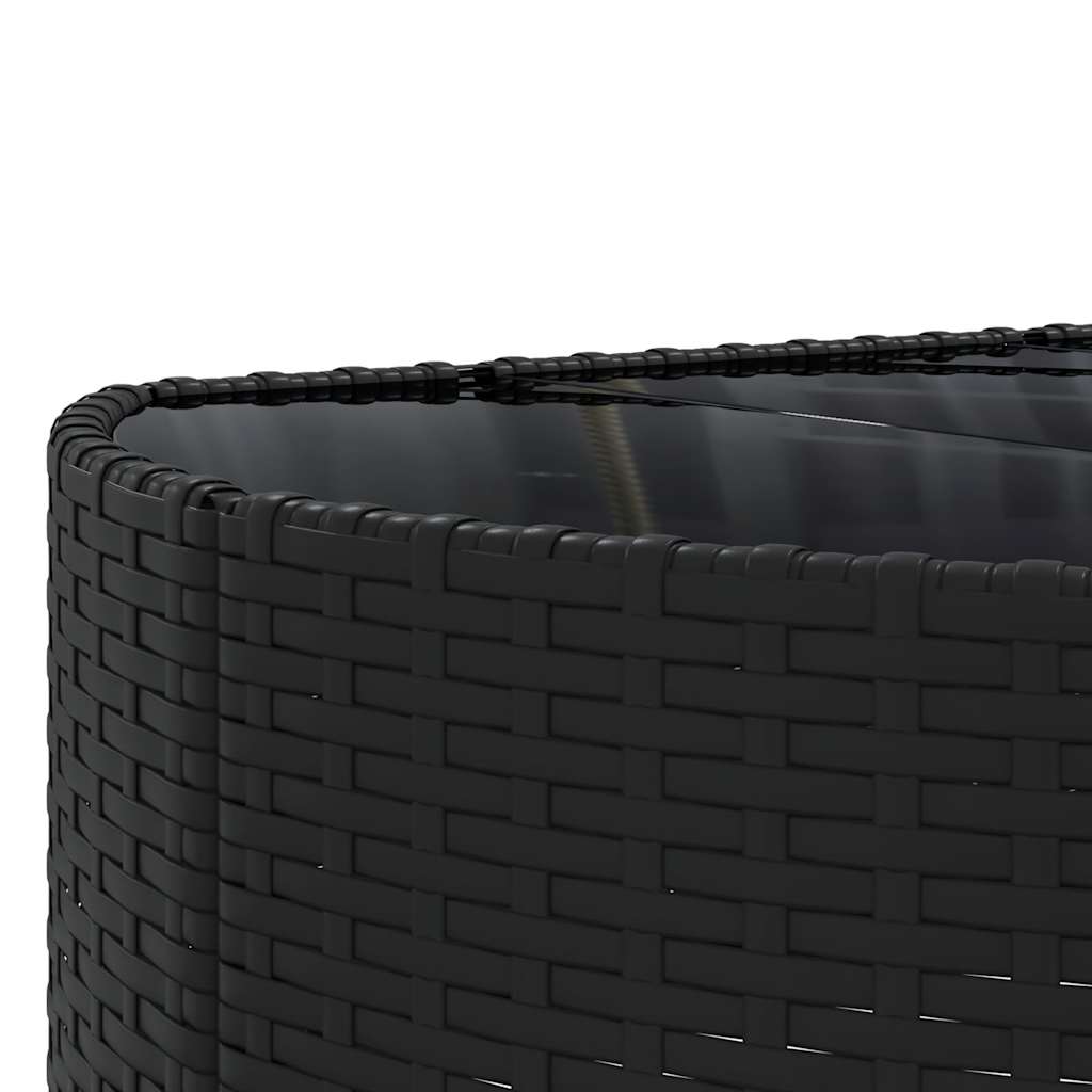 Set Divani da Giardino con Cuscini 7pz Nero Polyrattan | homemem39
