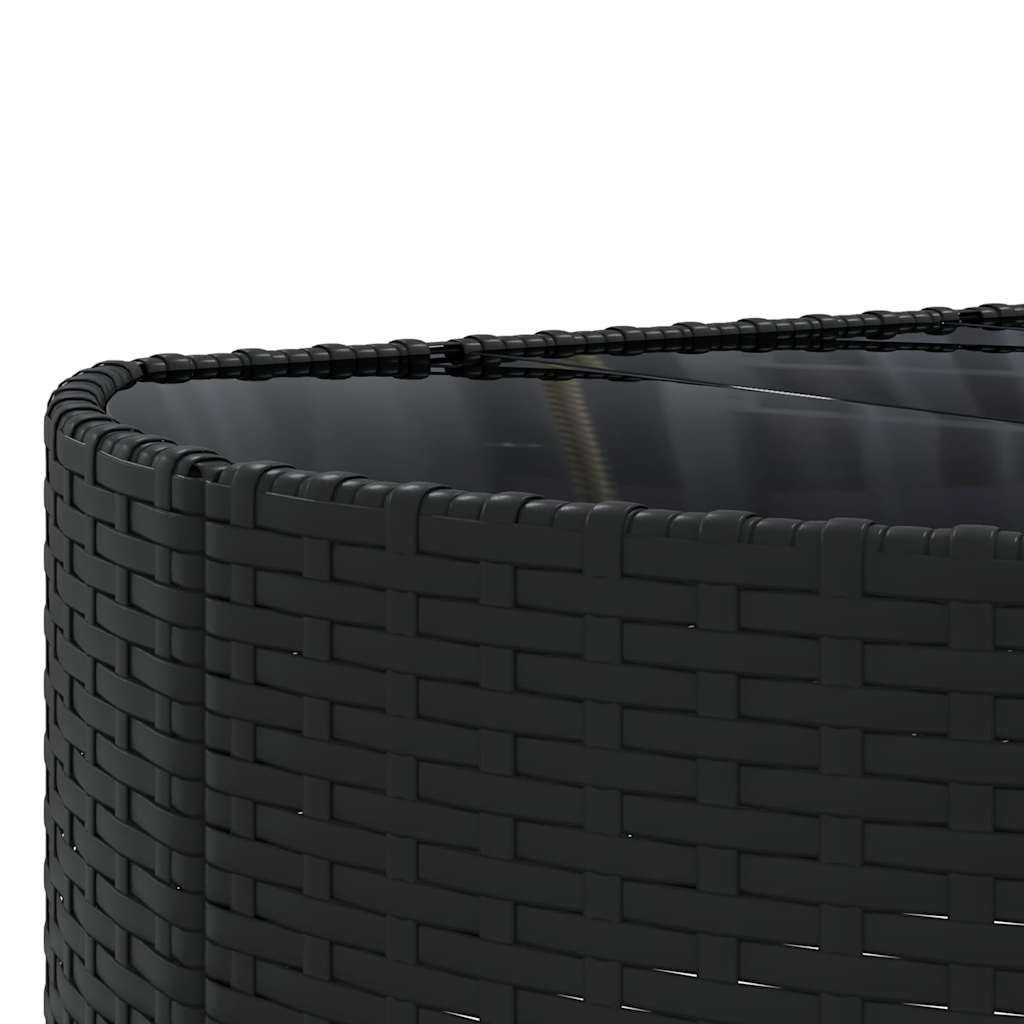 Set Divani da Giardino 5 pz con Cuscini in Polyrattan Nero | homemem39