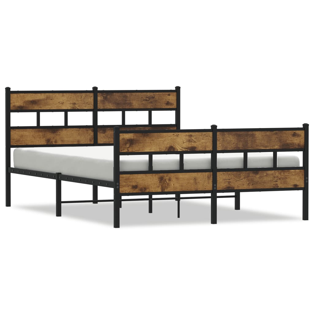 Giroletto senza Materaso in Metallo Rovere Fumo 150x200 cm | homemem39
