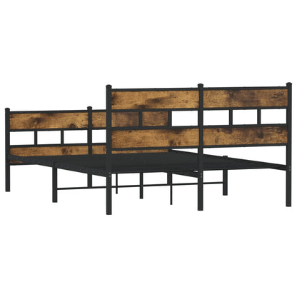 Giroletto senza Materaso in Metallo Rovere Fumo 150x200 cm | homemem39
