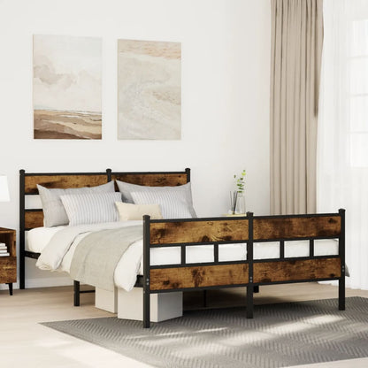 Giroletto senza Materaso in Metallo Rovere Fumo 150x200 cm | homemem39