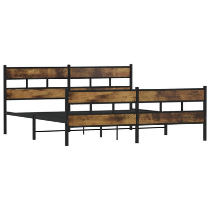 Giroletto senza Materaso in Metallo Rovere Fumo 200x200 cm | homemem39