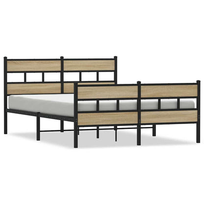 Giroletto senza Materaso in Metallo Rovere Sonoma 150x200 cm | homemem39
