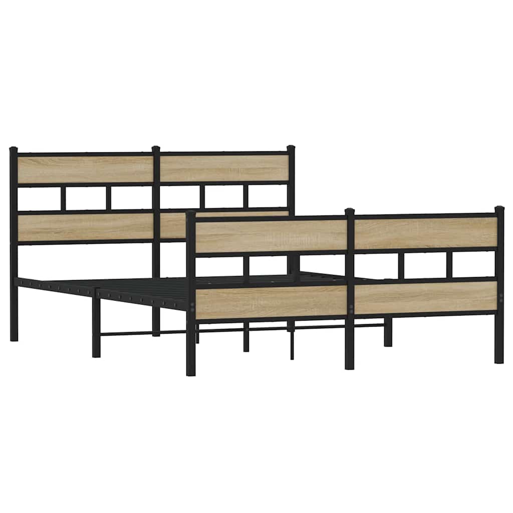 Giroletto senza Materaso in Metallo Rovere Sonoma 150x200 cm | homemem39