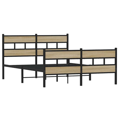 Giroletto senza Materaso in Metallo Rovere Sonoma 150x200 cm | homemem39