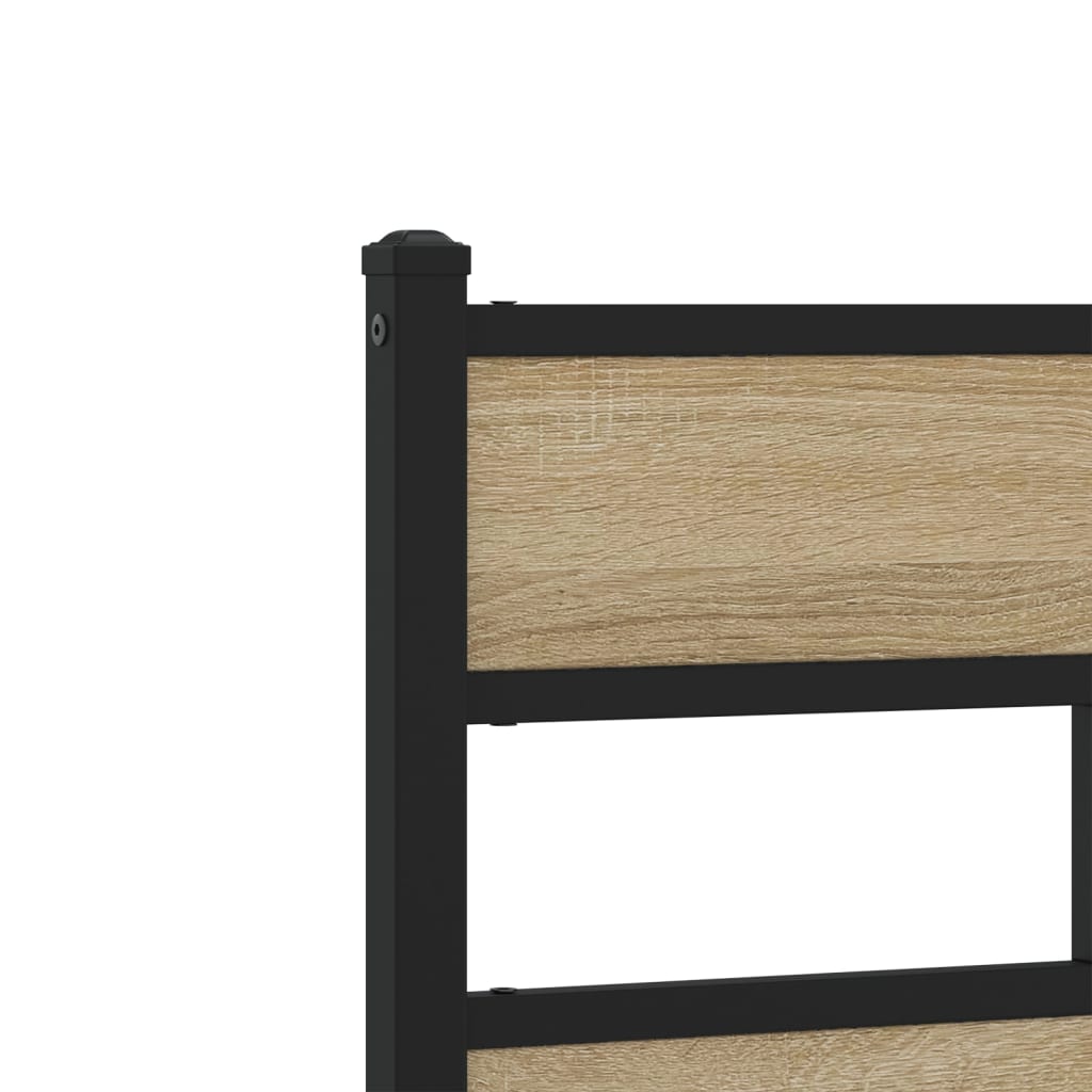 Giroletto senza Materaso in Metallo Rovere Sonoma 200x200 cm | homemem39