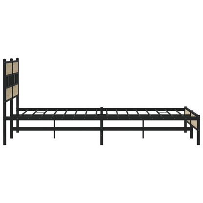 Giroletto senza Materaso in Metallo Rovere Sonoma 183x213 cm | homemem39
