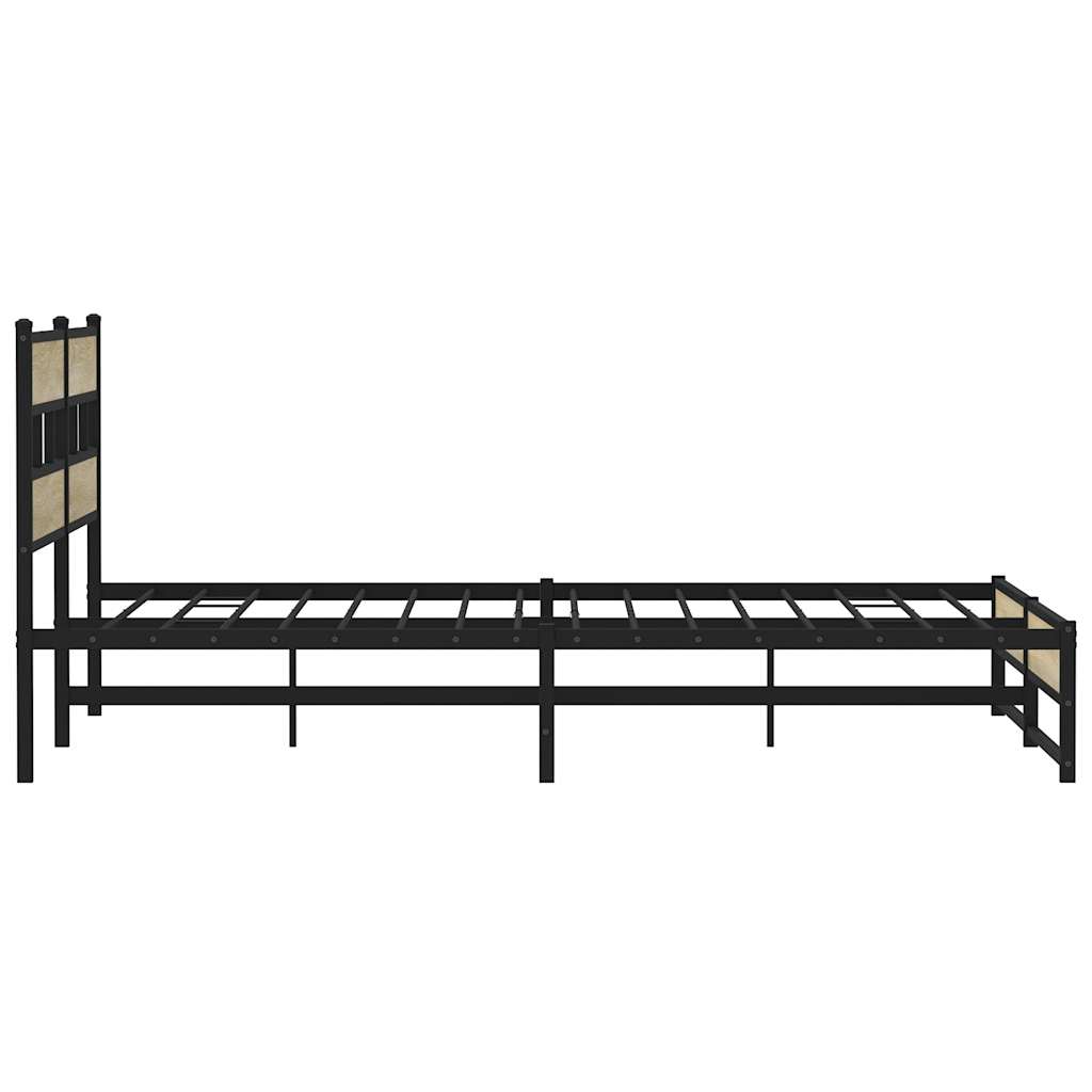 Giroletto senza Materaso in Metallo Rovere Sonoma 193x203 cm | homemem39
