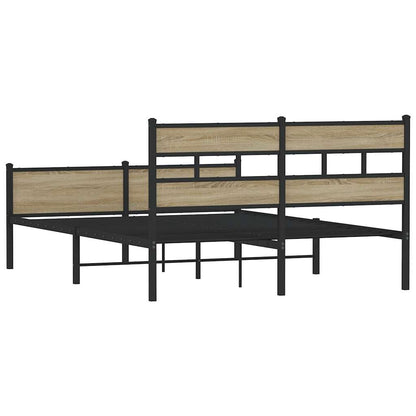 Giroletto senza Materaso in Metallo Rovere Sonoma 160x200 cm | homemem39