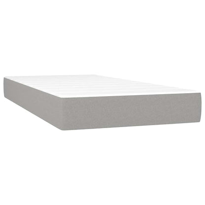 Materasso a Molle per Bambini Rigidità Media Grigio Chiaro 80x160 cm Tessuto