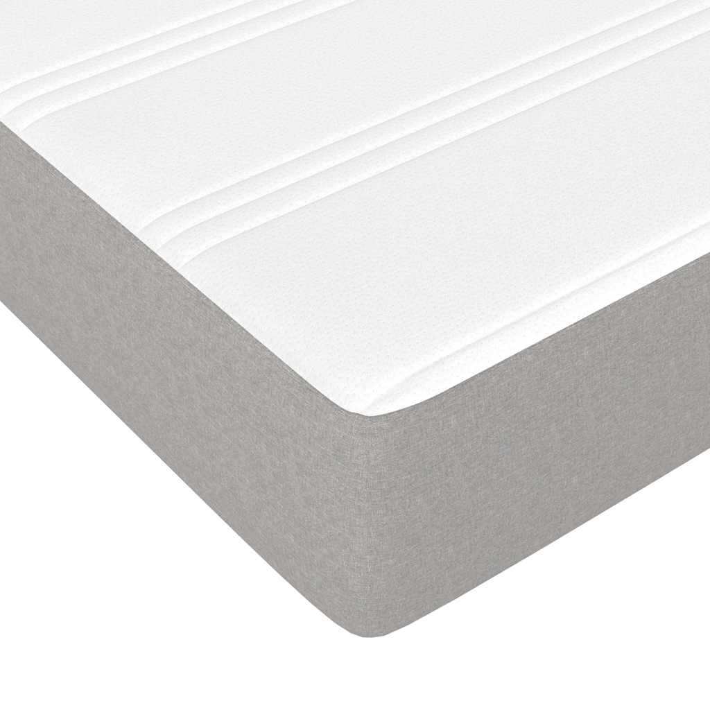 Materasso a Molle per Bambini Rigidità Media Grigio Chiaro 80x160 cm Tessuto