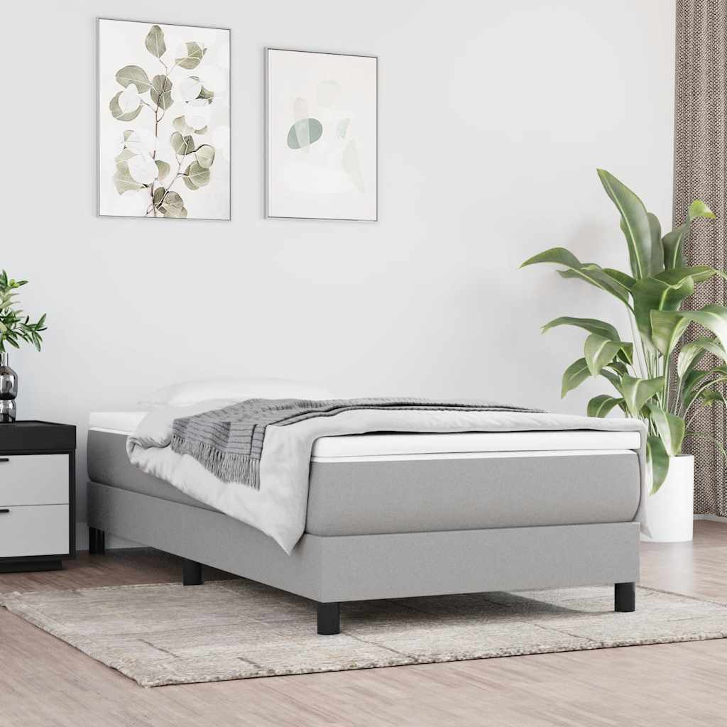 Materasso a Molle per Bambini Rigidità Media Grigio Chiaro 80x160 cm Tessuto